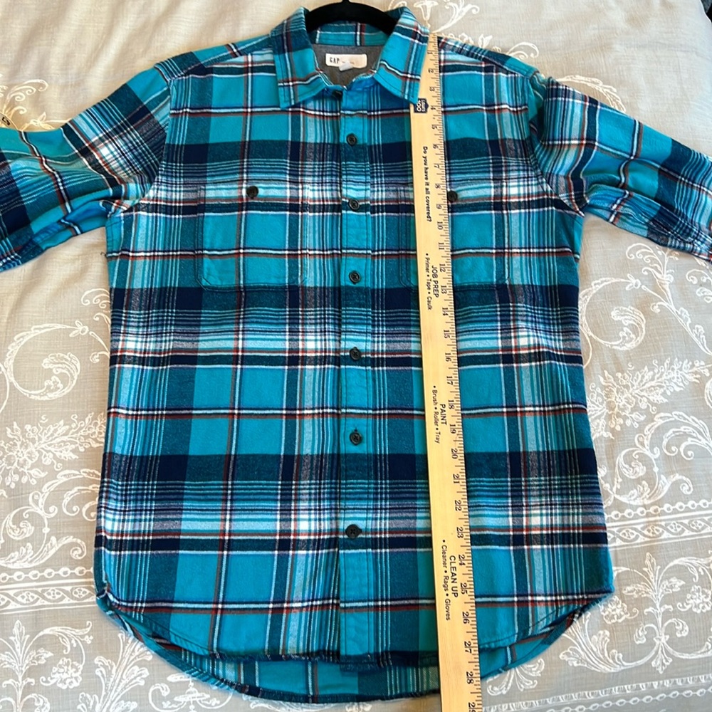 Men’s GAP Plaid Flannel Shirt Size S - Picture 8 of 10